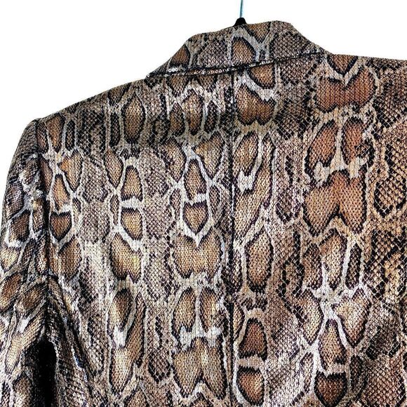IEENA for Mac Duggal Sequin Leopard Print Blazer Sz 6 NWT - Picture 10 of 16